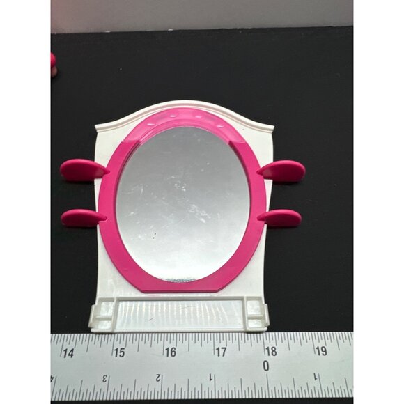 Mattel Barbie Pink Vanity with Mirror For Dollhouses Moving Top Draw - Picture 10 of 11